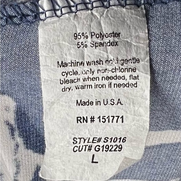 LE Lis Blue and White Floral Maxi Skirt, Size Large - Picture 5 of 5